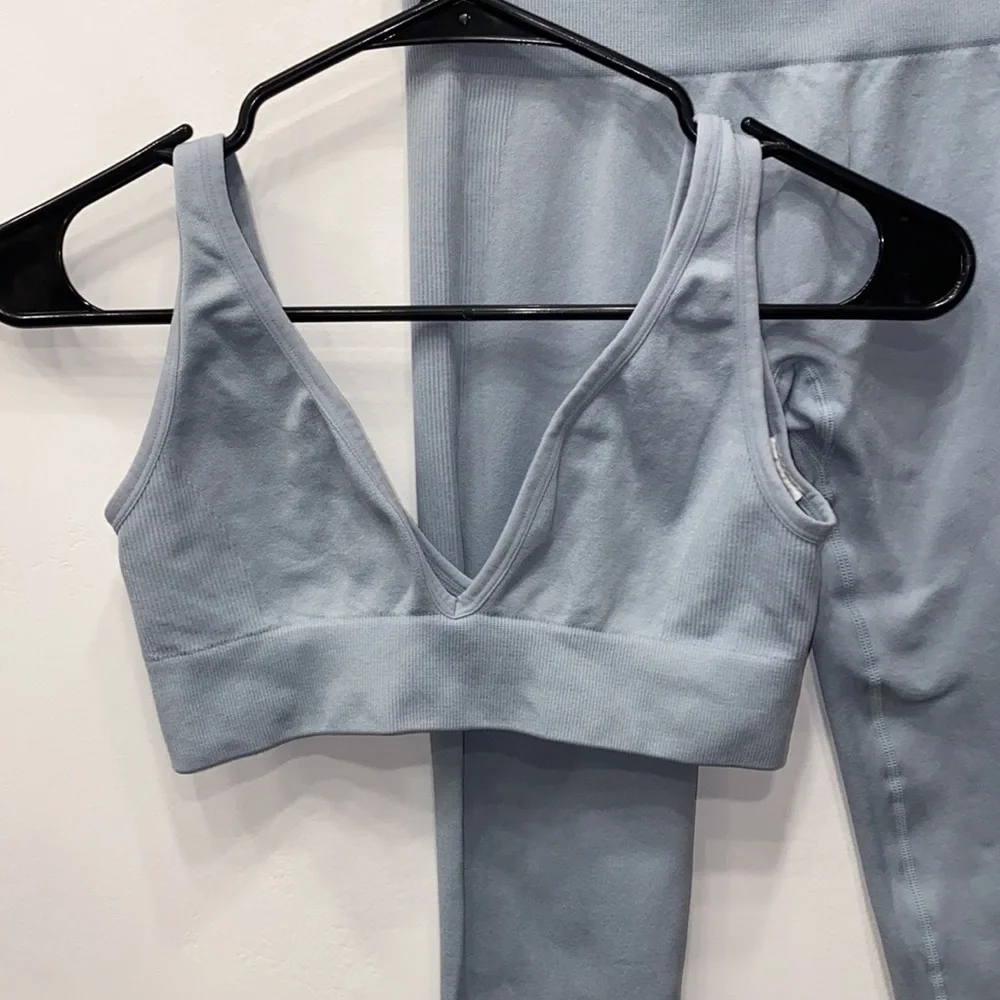 WeWoreWhat Light Blue Leggings - Picture 4 of 14